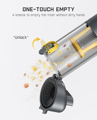 Fanttik Slim V9 Mix Car Vacuum, 4 in 1 Handheld Air Duster, 12000PA Suction Power with Smart LED Display, Cordless Portable Mini Keyboard Vacuum for Car Interior, Office Desk 5