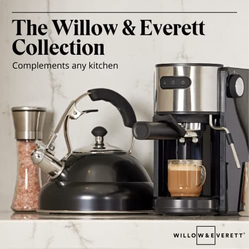 Willow & Everett Whistling Tea Kettle for Stove Top - 3.17 Quart Tea Pots for Stove Top w/Stainless Steel, Mirror Finish & Strainer 9