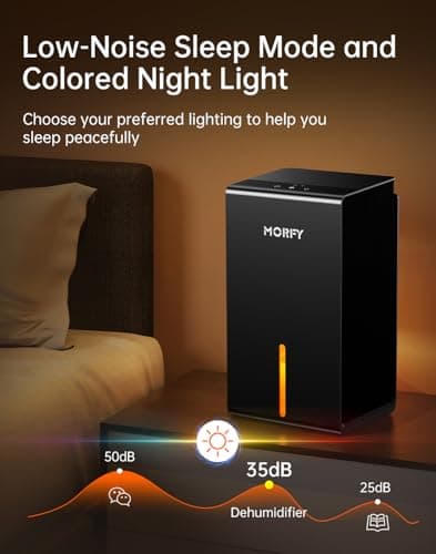 MORFY Dehumidifier, Small Dehumidifier for Bedroom Bathroom RV with Auto Shut Off, Compact Quiet Dehumidifiers for Room Home Closet Laundry Room 6