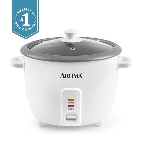 AROMA® Rice Cooker, 8-Cup (Uncooked) / 16-Cup (Cooked), Pot-Style Rice Cooker and Soup Warmer with One-Touch Control, 4 Qt, White, ARC-368NG 7