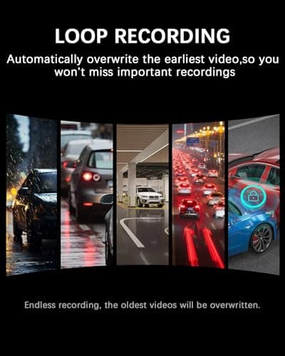 4K 4 Channel Dash Cam Front and Rear, 360°View Dash Camera for Cars with GPS, G-Sensor, 5G WiFi, Loop Recording, App Control, 8 Lamps IR Night Vision, 24/7 Parking Mode, 128G Card 6