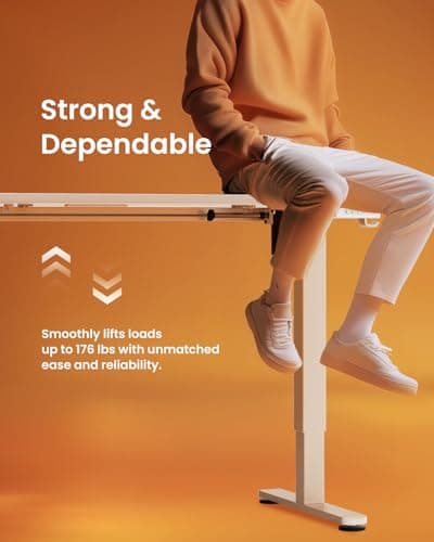 ErGear Height Adjustable Electric Standing Desk, 48 x 24 Inches Sit Stand up Desk, Memory Computer Home Office Desk, White 6