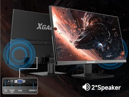 XGaming 27 inch Gaming Monitor, QHD 2560 * 1440p, 144Hz/165Hz 98% sRGB, 1ms, FreeSync, Dual HDMI&DisplayPort, Built-in Speakers and LED Rainbow Light, Frameless IPS Screen, VESA Mountable, Black 5