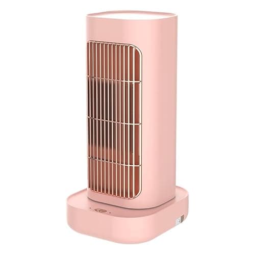 Space Heaters for Indoor Use, 1300W Electric Heater, PTC Ceramic Heater with Thermostat, 90° Oscillation, Fast Safety Room Heater for Home Bedroom Office (Pink)