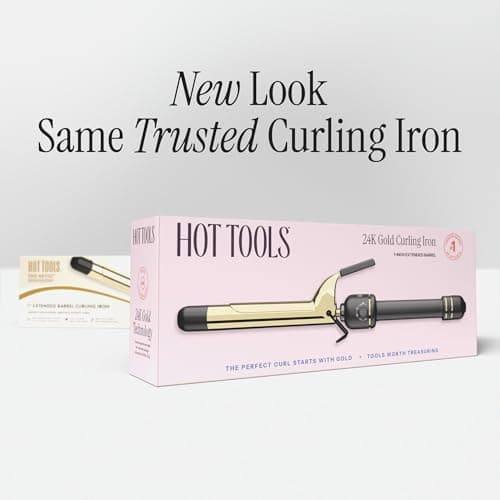 HOT Tools 24K Gold Professional 1" Extended Barrel Curling Iron with Clamp for Bouncy Curls, Faster Styling, Less Damage & Long-Lasting Results 8