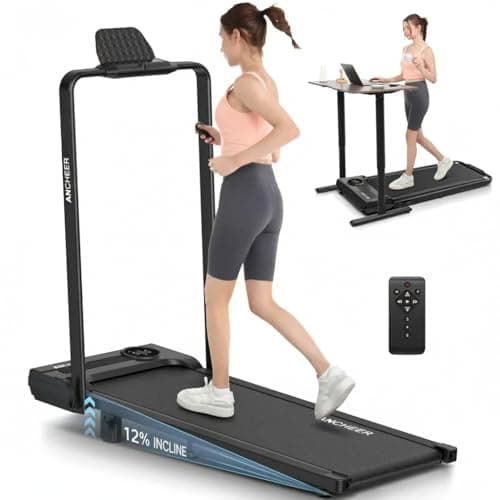 ANCHEER Treadmill-Walking Pad-Under Desk Treadmill-4 in 1 Folding Treadmills-Treadmills for Home-Walking Pad with Incline and Handle Bar
