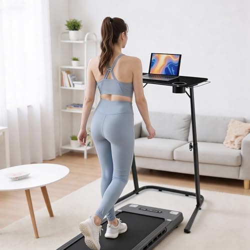 VTORY Treadmill Desk – Adjustable Desk for Walking Pad, Stable & Heavy-Duty Height 30"-47", Portable Walking Pad Desk Table Stand for Home Office & Work with Installation Guide (Black) 7