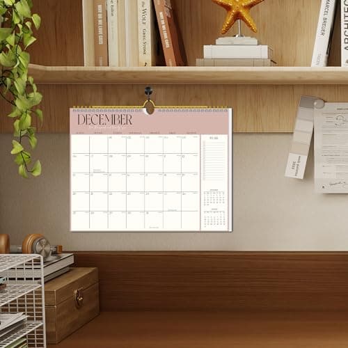 Aesthetic Wall Calendar 2026-2027, 18 Month Horizontal Hanging Calendar with Julian and Holiday Dates from January 2026 to June 2027, 14.5" x 11.5" Minimalist Modern & Simple Paper Wall Calendar for School, Home, Office 8