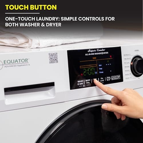 Equator All-in-One Washer Dryer VENTED-DRY 30% FASTER than Condense 15lb 110V in White 9