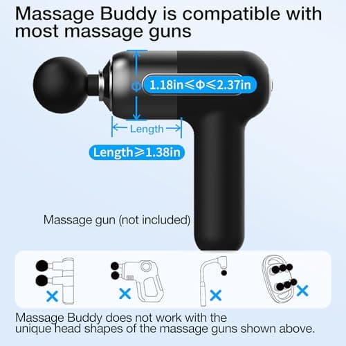GREENTEC Massage Gun Holder for Hard to Reach Areas. Relieve Muscle Pain in Shoulders, Upper Back, Lower Back, Legs. Compatible with Most Massage Guns. Unlock Full Body, Deep Tissue Relief 9