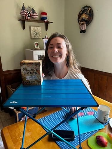 iClimb Ultralight Compact Camping Folding Table with Carry Bag (Blue - S) 5