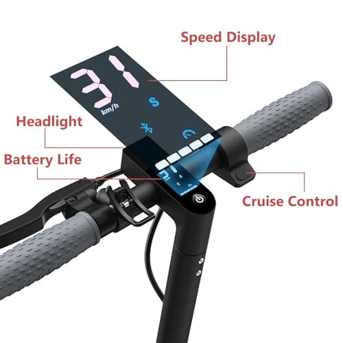 MAXSHOT Electric Scooter for Adults, 8.5/10/14" Tires, 19/22Mph, 350W/500W Motor, 21-28 Miles Range, Folding E-Scooter with Dual Suspension,APP Control 5