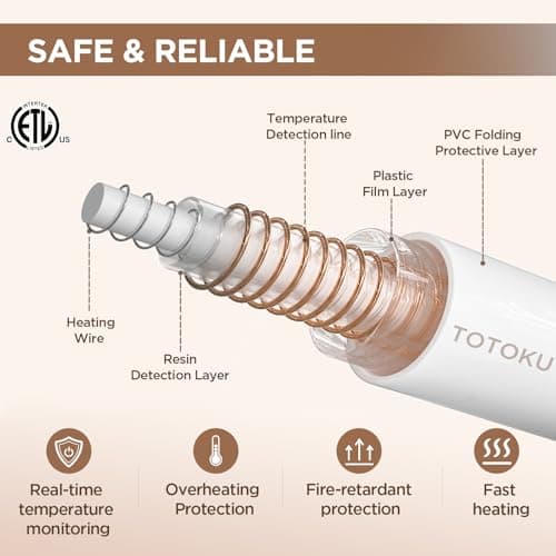 Westinghouse Electric Blanket King, Flower Jacquard Heated Blanket King Size with 10 Heating Levels and 1-12 Hours Auto-Off, Flannel to Sherpa Reversible, Machine Washable, 90" x 100" Inch, Grey 5