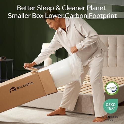 Rolanstar Twin Size Mattress, 6 Inch Gel Memory Foam Mattress in a Box, Fiberglass Free, Breathable for Cooler Sleep Supportive & Pressure Relief, CertiPUR-US Certified, White 5