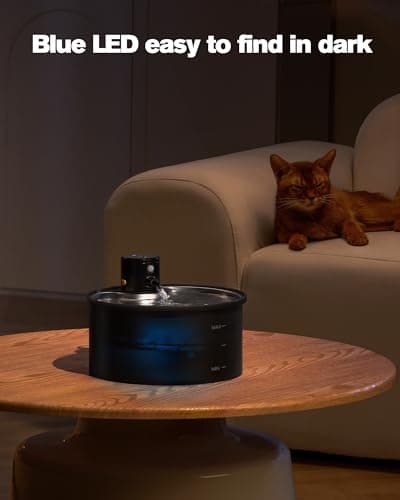 Wireless Cat Water Fountain Cordless: Battery Operated Cat Fountain - 108oz/3.2L Automatic Pet Water Dispenser Rechargeable Drinking Fountains for Cats Indoor with Motion Sensor Multiple Cats and Dogs 8