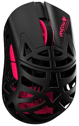 WLMOUSE Beast X Miao Ultralight 31g Magnesium Alloy Cute Gaming Mouse with PAW3950HS Sensor, Cat Paw Theme, Small Hand Gaming Mouse with 8K Polling Rate,TTC/OM Switches (Black(OM Switch))