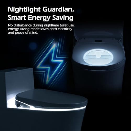 Bidet Toilet Seat, Electric Smart Heated Toilet Seat with Instant Warm Water & Dryer, Feminine & Front Rear Wash, Self-Clean Nozzle, Night Light, Wireless Remote, Soft Closed Toilet Lid, Elongated 7