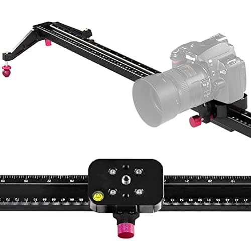 LimoStudio 48 inch Rail Video Stabilization System for DSLR Camera Dolly Track Motion Slider, Tripod Mountable and Carry Bag, Photo Video Studio AGG2574
