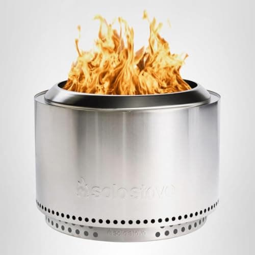 Solo Stove Yukon 27 Inch Smokeless Fire Pit with Removable Ash Pan - Wood Burning Portable Stainless Steel Outdoor Fireplace, Stainless Steel, Ideal for 6 or More People, 38 lbs 9