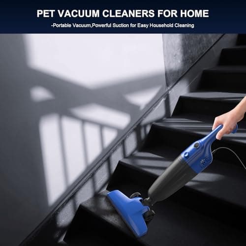 FUNCCUBE Stick Vacuum Cleaner, Corded 2-in-1 Lightweight Vacuum with Powerful Suction, Washable HEPA Filter, Handheld & Upright for Pet Hair, Carpet, Hardwood Floor & Home Cleaning – Blue MC607C 6