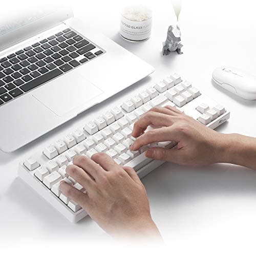 RK ROYAL KLUDGE Sink87G Wired/Wireless TKL Mechanical Gaming Keyboard, No Numbpad Compact 2.4G RGB Wireless Keyboard (White) 8