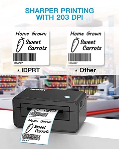 iDPRT Thermal Shipping Label Printer, 4×6, Thermal Label Maker for Small Business, Support Windows, Mac, Chrome OS, Compatibl UPS, USPS, Amazon, Esty 5
