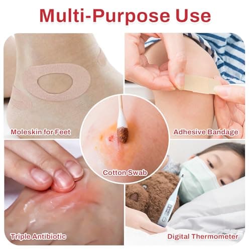 RHINO RESCUE 240 Piece All-Purpose First Aid Kit, Home & Office Professional Medical Supplies, Ideal for Emergency, School, Business, Car, Camping 5