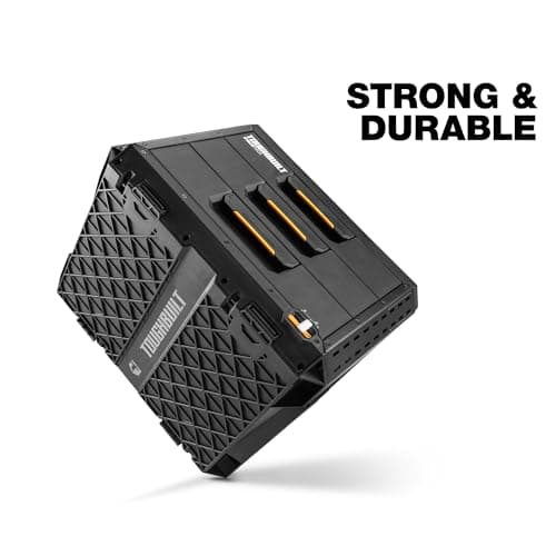 ToughBuilt StackTech XL 3 Drawer Tool Box, Heavy-Duty Portable Tools Chest, 50 lb Capacity - Stackable Toolbox Storage Organizer with 22 Dividers, Auto-Latching Drawers and Accessory Rails 8