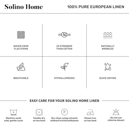 Solino Home Natural Linen Napkins Set of 4-100% Pure Linen Cloth Washable Dinner Napkins 20 x 20 Inch for Spring, Easter, Mothers Day - Fete 6