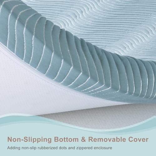 UniPon Firm Mattress Topper 3 inch King Memory Foam Mattress Topper Gel Infused with High-Density Foam for Body Support & Pressure Relief, Dual-Side Firmness, Ventilated Design, CertiPUR-US Certified 6