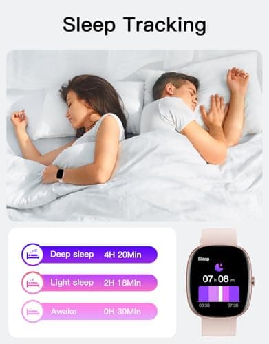 Fitness Trackers for Women with Bluetooth Call 24/7 Heart Rate & Blood Oxygen Monitor Sleep Tracker, Steps Counter Stopwatch/Timer/Alarm Clock, Waterproof Pedometer Watch for Walking Running Pink 6