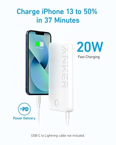 Anker Power Bank, 20,000mAh Portable Charger with 22.5W Max Fast Charging, 2 USB-A, 1 USB-C for iPhone 16/15/14/13/12 Series, Samsung, iPad Pro, AirPods, Apple Watch, and More 5