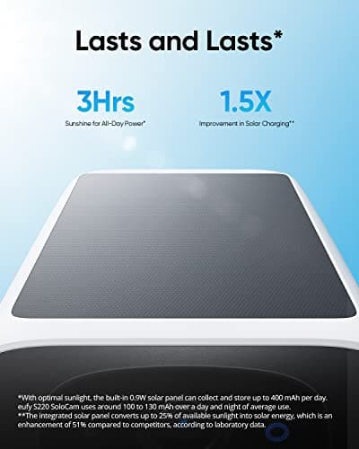 eufy Security S220 SoloCam 4-Cam Pack, Solar Charging, Wireless Outdoor Camera, Continuous Power, 2K Resolution, Day and Night Clarity, 2.4 GHz Wi-Fi, No Monthly Fee 2