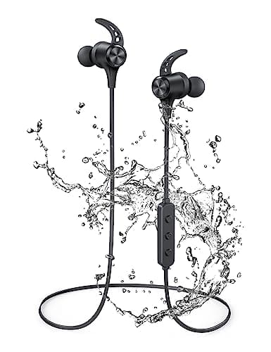Wireless Headphones, Hsoipn Bluetooth 5.2 Stereo aptX Wireless Earbuds Bass Bluetooth Earbuds Bulit-in Mic with 16H Playtime, Magnetic, IPX7 Waterproof Perfect for Sport, Gym