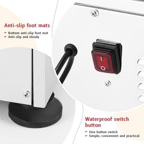 JIAWANSHUN Electric Commercial Salad Spinner Large Inner Capacity 10L(3kg Vegetable), 110V Stainless Steel Lettuce Spinner Vegetable Dryer for Canteens Hotels and Restaurants, One Key Switch 6