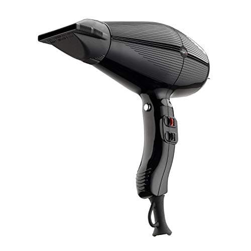 GAMMA+ Aria Tourmaline Professional Lightweight Hair Dryer with 2 Concentrator Nozzles Black