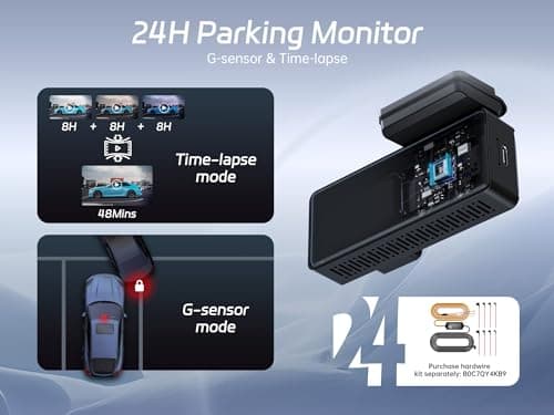 VYCOL Dash Cam 2.5K WiFi, Dash Camera for Cars with 32GB Card, Mini Dashcam Car Camera, WDR Night Vision,Voice Control, 24H Parking Mode, Support 128GB Max, Front Camera Only 5