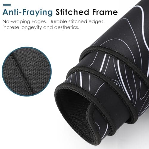 Topographic Map Waterproof Mouse Pad - Extended Contour Mouse Mat for Home and Office, Large Gaming Mousepad Laptop Keyboard Mat with Non-Slip Rubber Base, Stitched Edges (31.50"x11.81"x0.12") 6