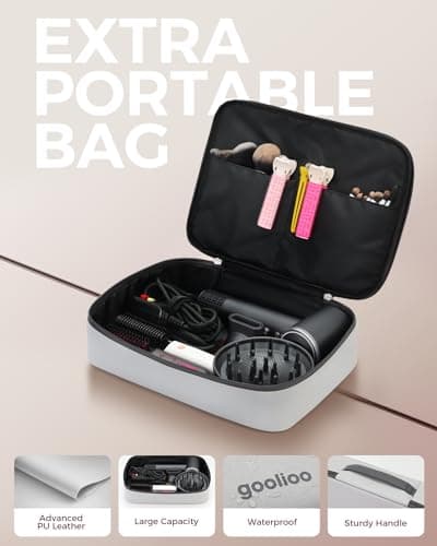 Hair Dryer with Diffuser, Professional High-Speed Blow Dryer, Negative Ionic Hair Dryers for Women, 110,000 RPM Fast Drying, 5 Temps & 3 Speeds, with HD Digital Screen & Carrying Case, Gray 5