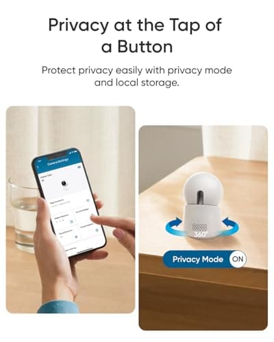eufy Indoor Cam E30, Latest Generation, 4K UHD Security Camera, Pet/Dog/Baby Camera with Phone app, Color Night Vision, Human/Pet Auto Tracking, 360 Pan-Tilt, Works with Homekit (Renewed) 6