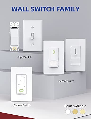 AIDA 4 Way Switch Decorative Light Switch, 15Amp, 120/277 Volt, 4 Way Decorative Light Rocker Switch Replacement, Self-Grounding, Residential and Commercial Grade, UL Listed (10 Pack, Glossy White) 6