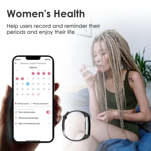 Fitness Tracker for Men and Women, Slim Smart Bracelet with Heart Rate, Sleep & Step Counter, Calorie, Multi Sports Modes, Waterproof Pedometer Activity Tracker Watch for Parents (Black) 6