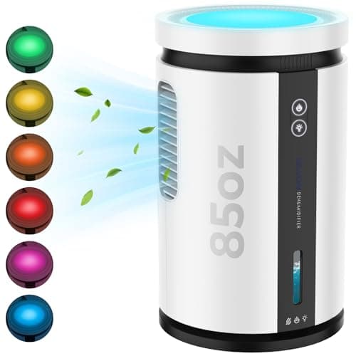 SEAVON 800 Sq.ft Dehumidifiers for Home, 85OZ Larger Water Tank, Quiet Dehumidifier for Bedroom, Bathroom, Basement, RV with 7 Colors Light, Auto Shut Off, 2 Working Modes, Portable Dehumidifier