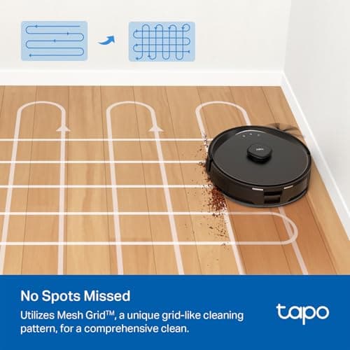 Tapo LiDAR Smart Navigation Robot Vacuum and Mop, 5300Pa Max, 97%+ Dust Pickup Rate, Customizable Cleaning, Self-Charging, Works w/Alexa & Google Home, RV30 Max 6