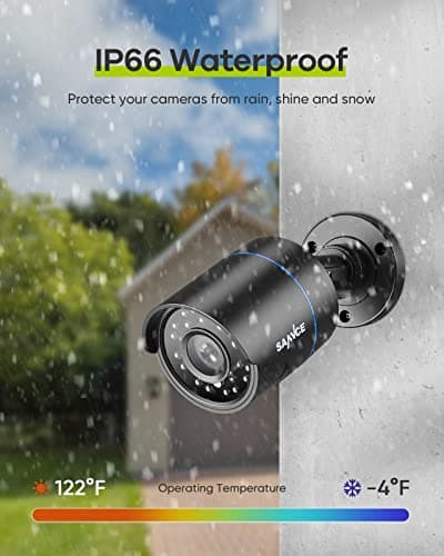 SANNCE 1080P Security Camera AHD/TVI/CVI/CVBS 4-in-1 CCTV Camera IP66 Weatherproof Analog CCTV Surveillance Bullet Camera Indoor Outdoor, 100ft Night Vision, No Power Supply and Cable, Only A Camera 6