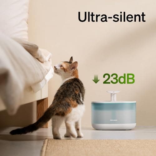 PETLIBRO Cat Water Fountain Ultra Quiet with Two Flow Modes, Large-Size Filter Capsule Pet Water Fountain, 71oz/2.1L Visible Water Level Dog Water Dispenser for Cats & Dogs 5