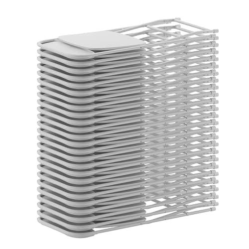 Flash Furniture Hercules Series Plastic Folding Chair - White - 4 Pack 650LB Weight Capacity Comfortable Event Chair-Lightweight Folding Chair 17