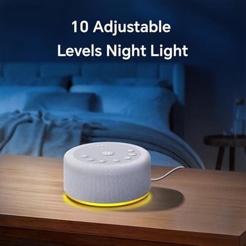 Sound Machine Night Light White Noise Brown Noise Machine 30 Non Looping Sounds 12 Lights 5 Timers 36 Adjustable Volume Memory Function Sleep Sounds Machine for Baby Kids Adult & Home Office Travel 5