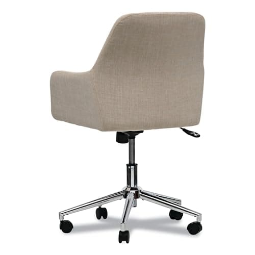 Workspace by Alera Mid-Century Task Chair, Supports Up to 275 lb, 18.9" to 22.24" Seat Height, Cream Seat, Cream Back 5