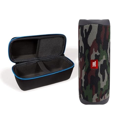 JBL Flip 5 (Camouflage) + Bundle with divvi! Protective Hardshell Case